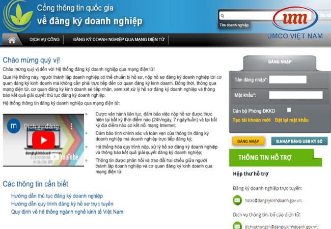 đăng ký thành lập doanh nghiệp online