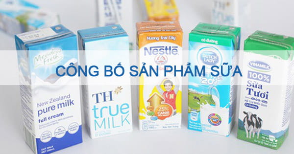 công bố sản phẩm sữa nhập khẩu